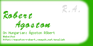 robert agoston business card