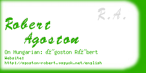 robert agoston business card